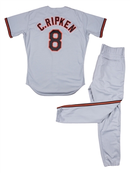 1989 Cal Ripken Jr. Game Used Baltimore Orioles Full Uniform - Jersey & Pants (Ripken LOA)